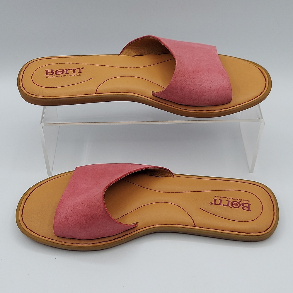 Born Women's Pink Suede Slide Sandals Women's Size 7 - Picture 5 of 11